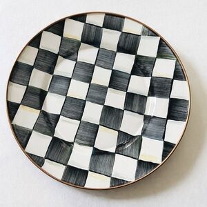 NWT - MacKenzie-Childs Courtly Check Enamel Dinner Plate 10”